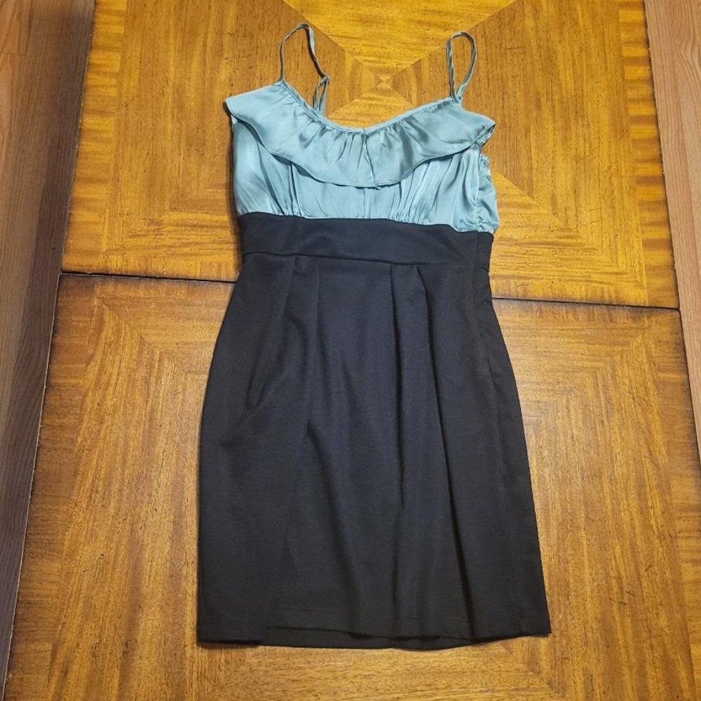 Forever 21 Black and Sage Green Mini Dress